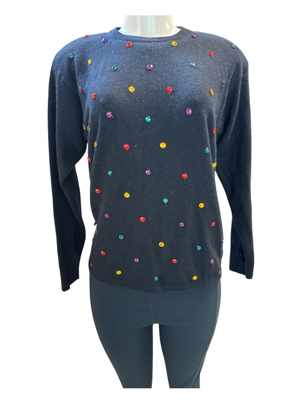 Vintage 80’s Breckenridge Lambswool Angora Rabbit Jeweled Sweater